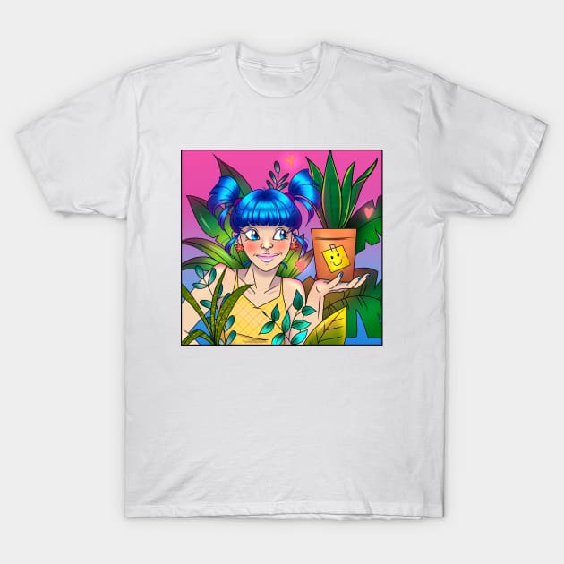 My Happy Pot Plant Pal T-Shirt by Fizzy Vee